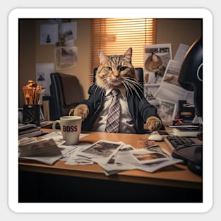 Cat Boss Sticker